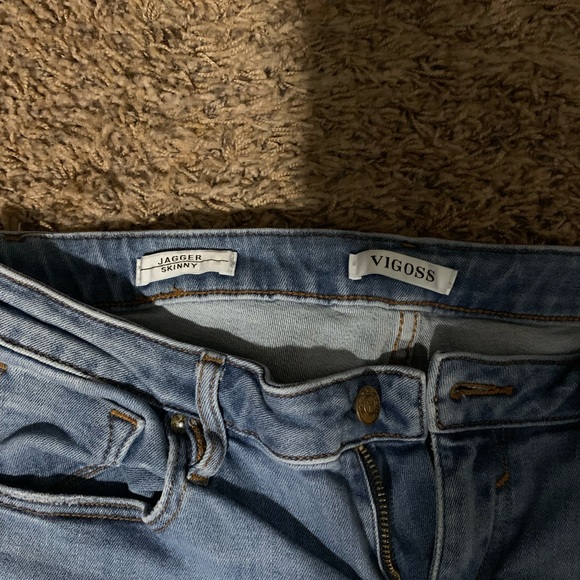 Vigoss Light Blue Distressed Skinny Jeans - Picture 2 of 4